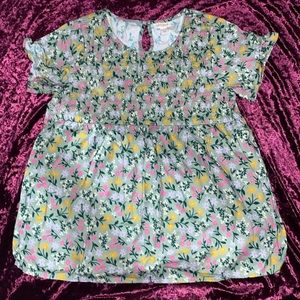 Cat & Jack Floral Smock Peplum Top